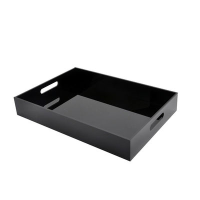 16x12x2inch 5mm PMMAはハンドルが付いている注文のプレキシガラスの明確なアクリルの皿を投げた